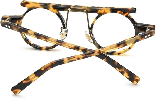 Vista 6 de HEPIDEM Marco de gafas de acetato para hombre gafas redondas retro para mujer gafas ópticas