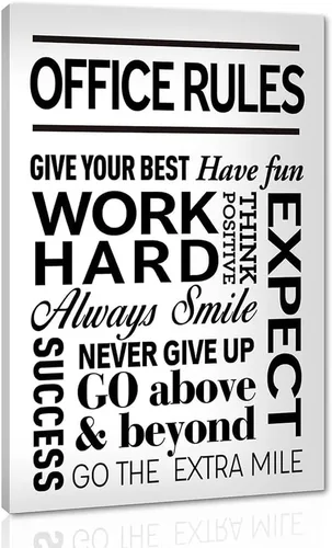 Vista 17 de Arte de pared motivacional Zero Talent Required - Póster de 10 claves del éxito, impresiones con citas positivas, decoración inspiradora de pared