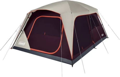 Vista 7 de Coleman Skylodge - Tienda de campaña familiar resistente a la intemperie, con lluvia y divisor de habitación, se adapta a 4 camas de aire