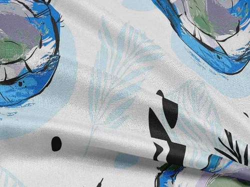 Vista 20 de oneOone Cotton Flex Brown Fabric Tropical Sewing Material Print Fabric By The Yard 40 Inch Wide-5K