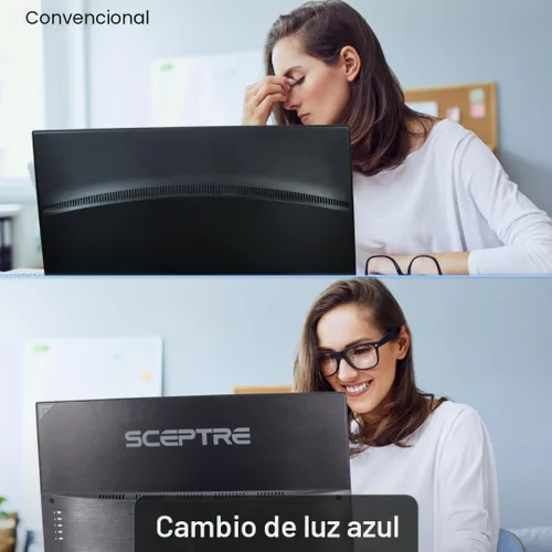 Vista 8 de Sceptre Monitor curvo para juegos FHD 1080p de 32 pulgadas hasta 240 Hz, 1 ms, 99% sRGB AMD FreeSync Premium Altavoces integrados, HDMI x3