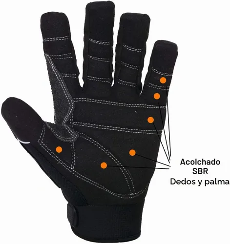 Vista 2 de HANDLANDY Anti Vibration Gloves, SBR Padding, TPR Protector, Mechanic Work Gloves