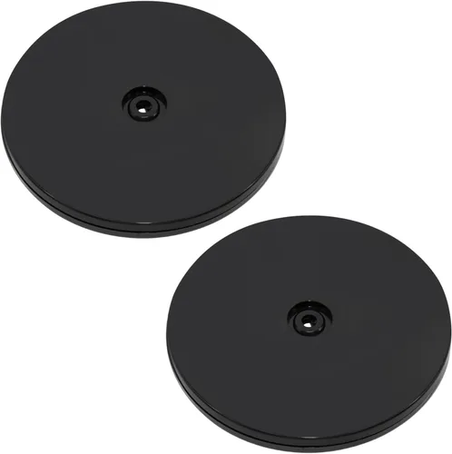 Vista 25 de 4 Piezas Negro 2 pulgadas Acrílico Lazy Susan Organizador Giratorio de Mesa con Rodamientos - Placa Giratoria Redonda para Estante de Especias