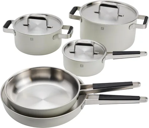 Vista 12 de Pure - Juego de utensilios de cocina de acero inoxidable, 6 piezas, color gris