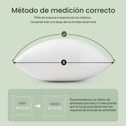 Vista 4 de TOPGREEN Rellenos de Almohada de Plumas y Plumón 12 x 12 pulgadas, Juego de 2, Funda de Algodón 100% Orgánico, Almohadas Decorativas Cuadradas