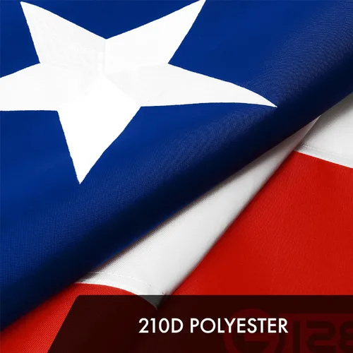 Vista 4 de G128 Bandera de Chile 3 x 5 pies Serie ToughWeave bordado poliéster 300D Bandera de país, diseño bordado, interior/exterior, ojales de latón