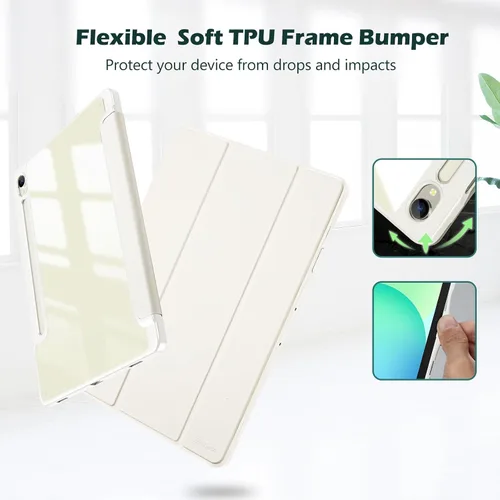 Vista 8 de ProCase Funda protectora para Galaxy Tab S10 FE 2025 / S9 FE 10.9 pulgadas / Tab S9 11 pulgadas 2023, cubierta inteligente de soporte delgado