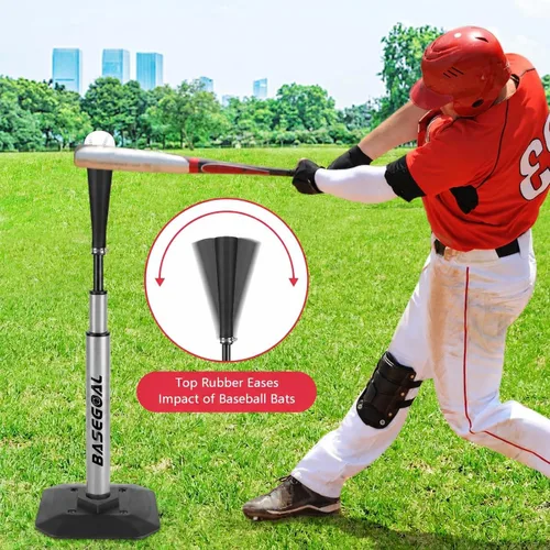 Vista 5 de BaseGoal Baseball Batting Tee with Heavy Duty Base,Adjustable Height