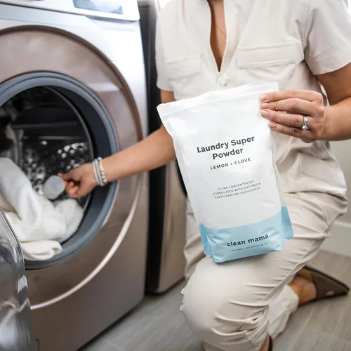 Vista 6 de Clean Mama Detergente en polvo para ropa sucia, detergente en polvo extra fuerte, detergente natural para ropa para pieles sensibles, alimentado por
