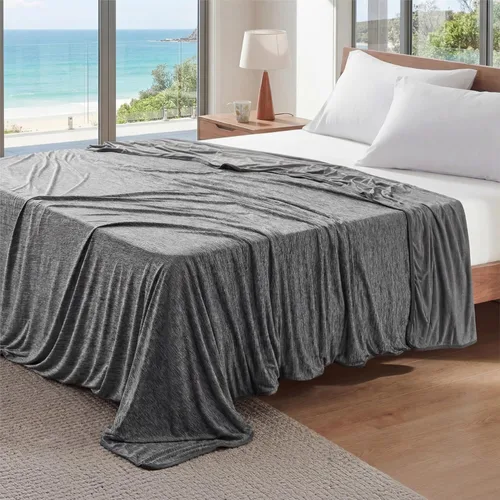 Vista 22 de Bedsure - Manta refrescante para personas que tienen calor al dormir, para habitación de niñas y niños, cobija fresca, ropa de cama ligera