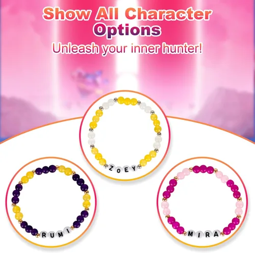 Vista 3 de for Kpop toys Huntrix Merch Bracelets Sets, for Rumi Mira Zoey Fans Cosplay Gifts Outfit Accessories Friendship Jewelry for Women