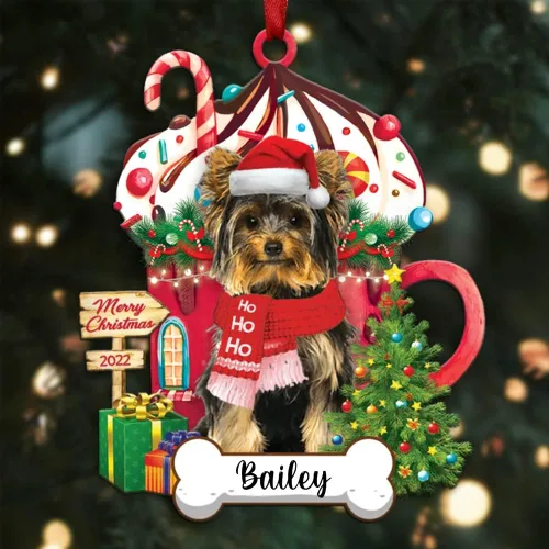 Vista 131 de Amantes de los perros de Navidad – Navidad de perros disponibles para muchos perros Shi Tzu – Adorno con forma personalizada, adorno de Navidad