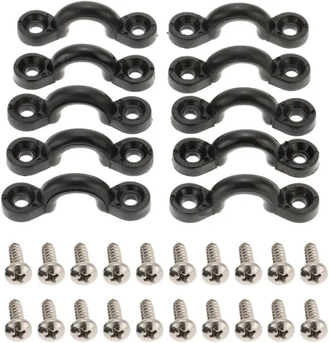 Vista 7 de Docooler Juego de 10 trabillas elásticas de nailon para cubierta con 20 tornillos para barco, kayak, cubierta