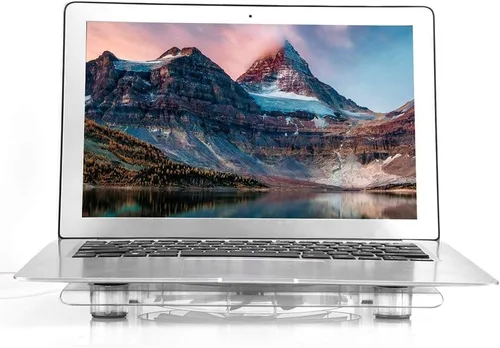 Vista 2 de ASHATA Portátil delgado silencioso alimentado por USB portátil portátil enfriador almohadilla de enfriamiento, luces LED RGB USB enfriador portátil