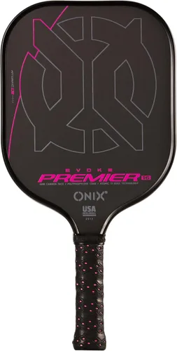 Vista 12 de Onix Carbon Fiber Surface Medium-Weight Premium Perforated Grip One-Piece Construction Pickleball Paddle