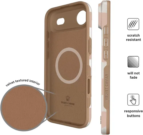 Vista 977 de VELVET CAVIAR Funda para iPhone 15, compatible con MagSafe, probada contra caídas de 10 pies, fundas protectoras de diseño, leopardo color rosa