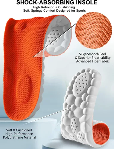 Vista 32 de Plantillas 4D Cloud para mujeres y niños, plantillas de soporte de arco, plantillas de espuma viscoelástica, plantillas de zapatos deportivos