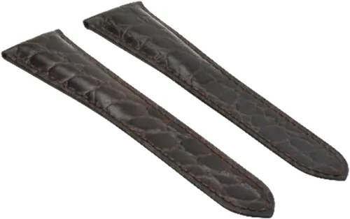 Vista 4 de Ewatchparts 20-21-23-24mm Leather Watch Band Strap Compatible With Cartier Tank Ronde Solo Deployment