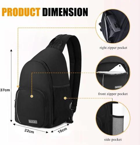 Vista 2 de BAIGIO Mochila para cámara pequeña para fotógrafos, resistente al agua, bolsa cruzada para cámara, mochila de viaje Caemra para cámara DSLR SLR sin