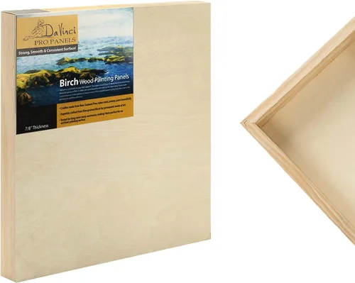 Vista 12 de Da Vinci Pro Panel de madera de abedul de 1-5/8 pulgadas de profundidad, paquete de 4 paneles rectangulares medianos, textura fina, resistente a