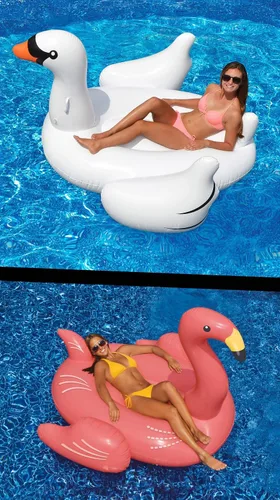 Vista 2 de Flotador gigante Swimline con forma de cisne para albercas