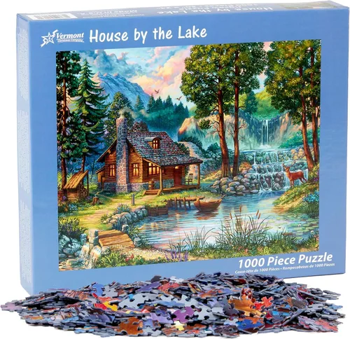 Vista 3 de Vermont Christmas Company House by The Lake - Rompecabezas de 1000 piezas