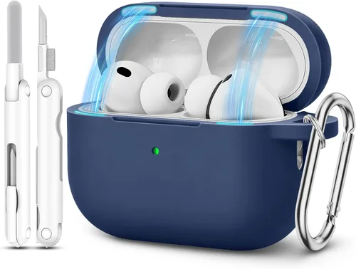 Vista 25 de Funda para AirPods Pro 3 (2025), funda protectora de silicona suave compatible con Estuche Apple AirPods Pro de 3ª generación con kit de limpieza