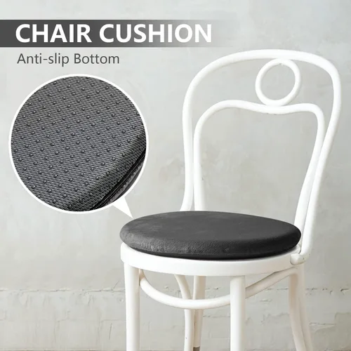 Vista 2 de Cojín redondo para silla de 13 pulgadas, cojín de asiento de espuma viscoelástica desmontable, cojín de taburete circular, almohadilla