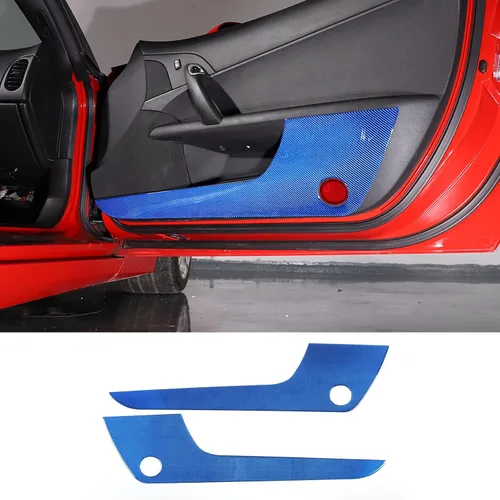 Vista 10 de Kit antipatadas para panel de puerta interior de automóvil, compatible con Chevy Corvette C6 2005-2013, fibra de carbono para puerta de automóvil