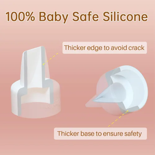 Vista 5 de 8 válvulas de pico de pato y 2 membranas para piezas de extractor de leche Spectra Accesorios de bomba de silicona sin BPA compatibles