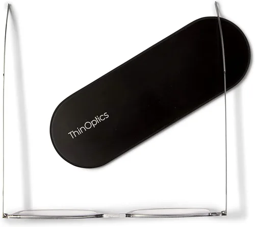 Vista 3 de ThinOptics Frontpage - Gafas de lectura para computadora con bloqueo de luz azul y funda de aluminio Milano