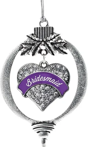 Vista 134 de Inspired Silver - Adorno con dije de hermana gemela - Adornos navideños de plata con circonitas cúbicas