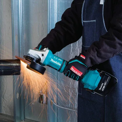 Vista 4 de Makita XAG12PT1 5.0Ah 18V X2 LXT iones de litio 36V sin escobillas inalámbrico 7 pulgadas interruptor de paleta de corte/amoladora angular