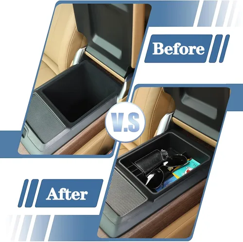 Vista 6 de HAPPYHORSE Organizador de reposabrazos de automóvil, caja de almacenamiento compatible con Land Rover Range Rover Sport/Vogue 2023-2026 reposabrazos