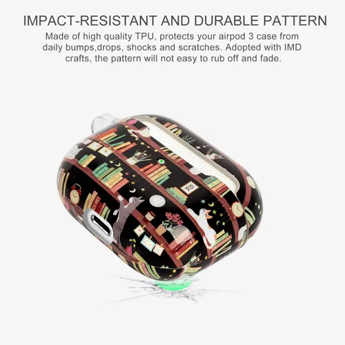 Vista 4 de Funda para AirPods de 3ª generación, funda para Airpod de 3ª generación 2021 para niños, mujeres y hombres, funda protectora rígida para AirPods 3ª