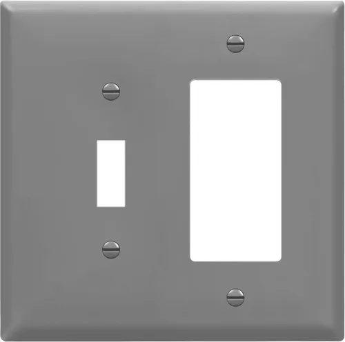 Vista 36 de ENERLITES - Placa de pared combinada para interruptor de palanca y enchufe decorativo, cubierta de acero inoxidable 201, resistente a la corrosión