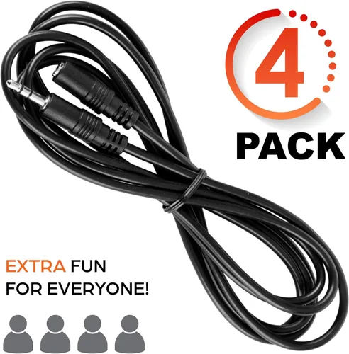 Vista 7 de Digital Energy 15 Ft Extension Cables for Handheld Game Buzzer System 4-Pack