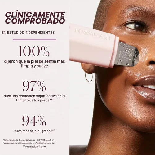 Vista 4 de DERMAFLASH DERMAPORE+ Dispositivo de cuidado de la piel, extractor ultrasónico de poros 2 en 1 e infusor para el cuidado de la piel, rubor