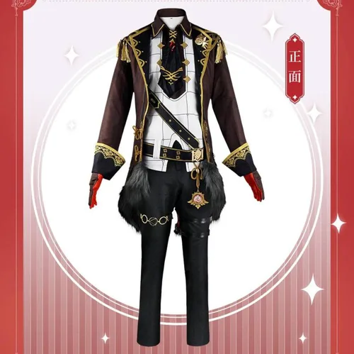 Vista 2 de Genshin Impact Cosplay - Disfraz de todos los personajes disfraz de fiesta de cosplay de Diluc ropa adecuada para Navidad