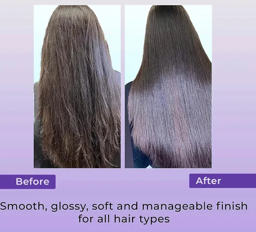 Vista 4 de Kashmir Keratin, Tratamiento capilar de queratina, 33.8 onzas, sin formas, 0% formaldehído, alisado sin encrespamiento, reduce el 90% de los rizos
