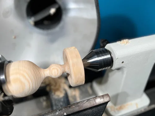 Vista 4 de Torno de madera con punta de carburo de centro vivo, vástago cónico Morse de 2MT, punta de carburo de 0.315 in con punta de 60 grados