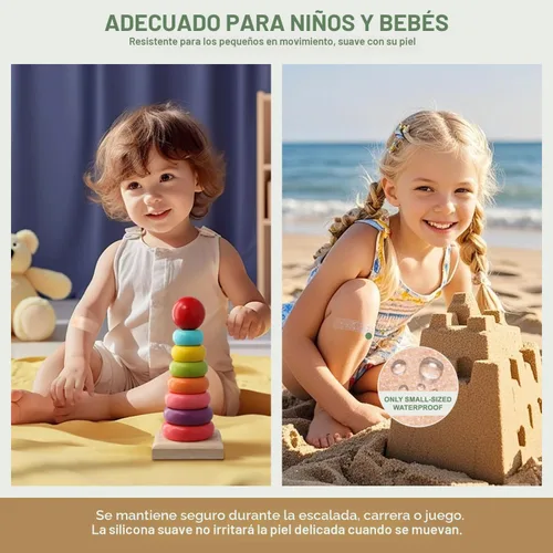 Vista 3 de Hysimedy Vendajes adhesivos de silicona de varios tamaños para pieles sensibles y frágiles, paquete variado de 60 unidades, tela flexible, sin