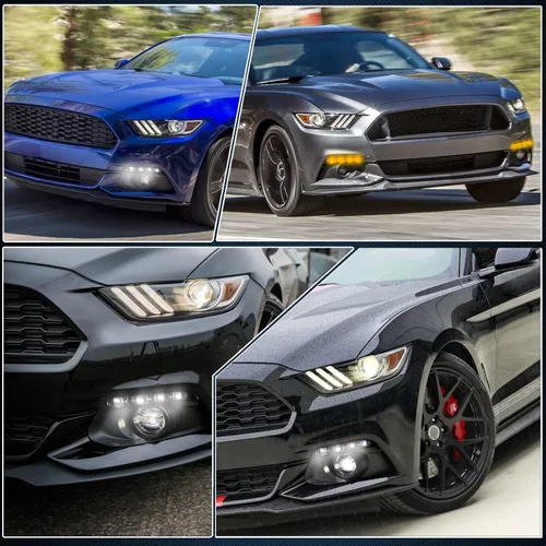 Vista 5 de Switchback Lámpara LED de Niebla Frontal Blanca/Ámbar de Marcha Diurna Secuencial con Función de Señal de Giro Intermitente Accesorios para Ford