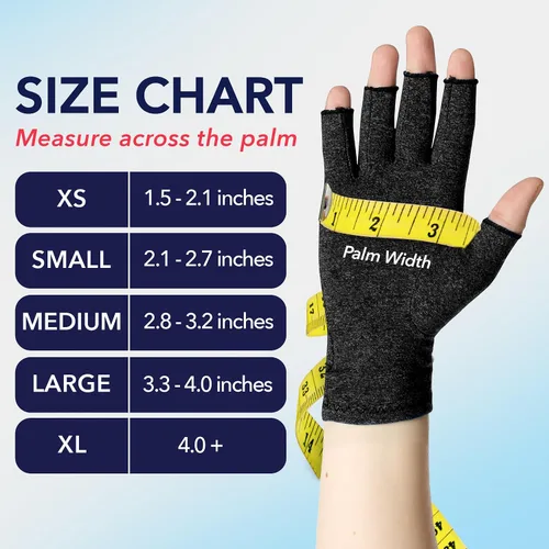 Vista 3 de Doctor Developed Full Fingered Arthritis Compression Gloves Men and Women for Arthritis, Raynauds Disease & Carpal Tunnel