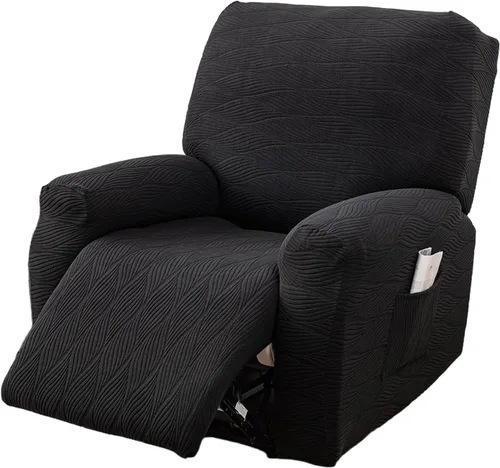 Vista 18 de KRFOONN Fundas elásticas para sillón reclinable con estampado, fundas para sillas reclinables de 4 piezas, fundas para sillón reclinable Lazy Boy