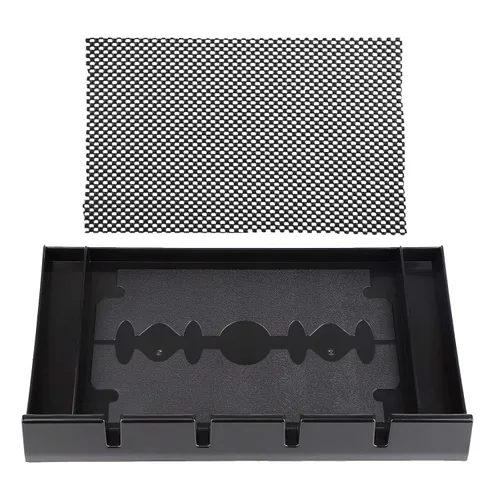 Vista 5 de Segbeauty Portaequipajes de peluquería antideslizante para peluquería, bandeja organizadora de plástico con 4 muescas, soporte profesional