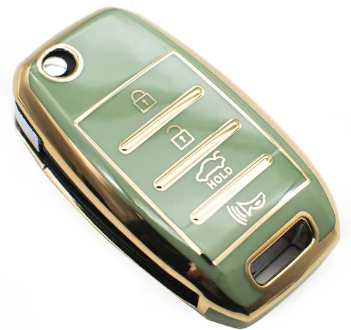 Vista 8 de FEYOUN - Funda de poliuretano termoplástico con 4 botones inteligentes para la llave a control remoto del automóvil; funda compatible