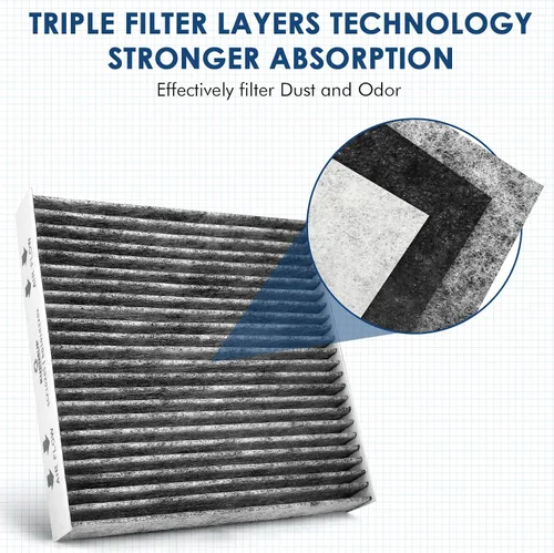 Vista 2 de KURIMUP Filtro de aire de cabina de repuesto para CP285 CF10285 Toyota, Lexus, Scion, Camry, Corolla, Tundra, Highlander Prius, filtro de cabina