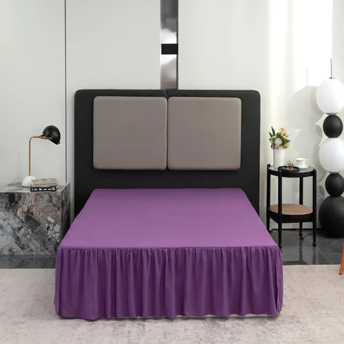Vista 19 de TSUTOMI Falda de Cama Negra Tamaño Twin con Volantes y Esquinas Divididas, Falda de Cama Twin Caída de 12 Pulgadas, Falda de Cama Tamaño Twin Negra