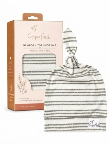 Vista 95 de Gorro de bebé con nudo superior elástico suave "Fern" por Copper Pearl